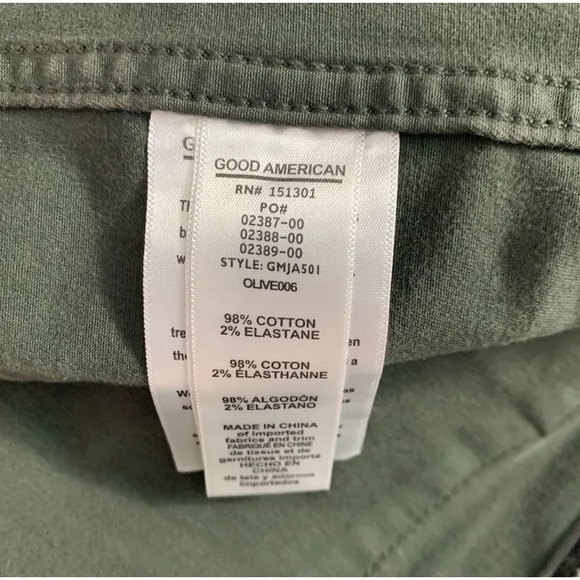 Good American The Utility Jacket in Olive Green - Picture 12 of 12